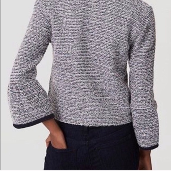 Loft Bell Sleeve Knit Tweed Jacket - Picture 2 of 6